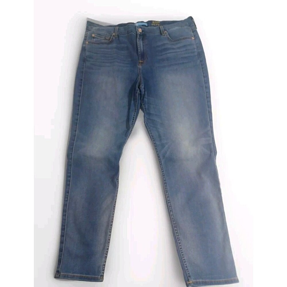 7 For All Mankind sz 34x27 Ankle Skinny Blue Jeans B(air) Denim Mid Rise…
